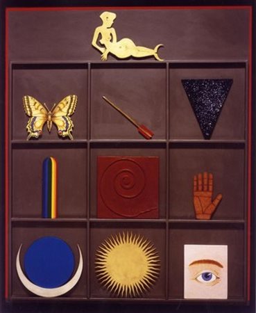 LUCIO DEL PEZZO (Napoli 1933) Sirena 1999 Collage, colore acrilico, oro in...