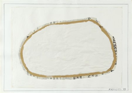 REMO REMOTTI (1924) Senza titolo 1975 olio e tecnica mista su carta cm 50 x...