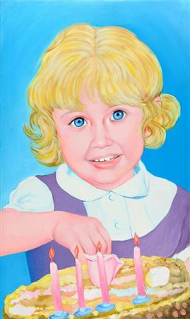 GIANMARCO MONTESANO (Torino 1949) ...e quattro 1990 olio su tela cm 100x60...