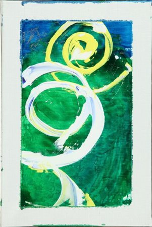 MARIO SCHIFANO (1934-1998) E' una scheggia 1997 fumetto su tela cm 30x20...