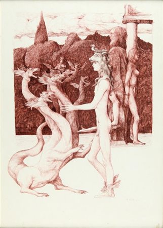 ALBERTO ABATE (Roma 1946) Senza titolo 1982 inchiostro su carta, cm 70x50...