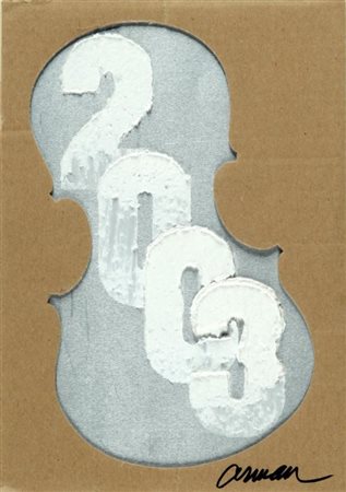 FERNANDEZ ARMAN (1928-2005) Calendario 2003 Tecnica mista su lamina cm...