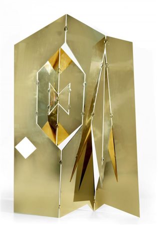 BRUNO MUNARI (Milano 1907 - 1998) Scultura da viaggio 1981 scultura in ottone...