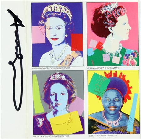ANDY WARHOL (1928-1987) Le Regine invito mostra Galleria Leo Castelli New...