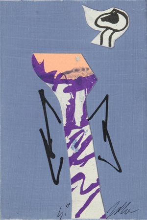 SERGIO DANGELO (Milano 1932) Senza titolo olio su tela cm 16x10 firmato in...