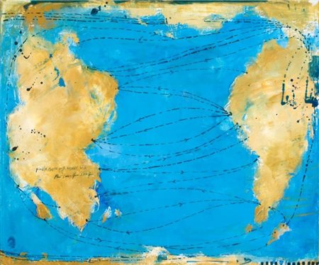 PIERO PIZZI CANNELLA (Roma 1955) Piccola mappa per andare via 2007 olio su...