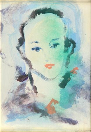 ERNESTO TRECCANI (1920-2009) Senza titolo olio su tela cm 35x25 firmato in...