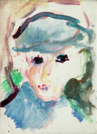 ERNESTO TRECCANI (1920-2009) Volto olio su tela cm 35x25 firmato in basso a...