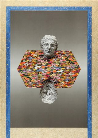 JIRI KOLAR (1914-2002) Maggio 1982 collage su tavola cm 100x70 firmato,...