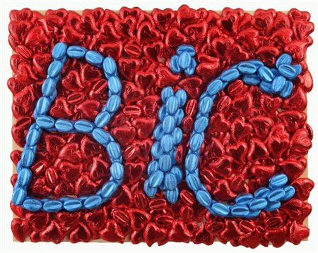 ALDO MONDINO (1938-2005) Bic 1990 cioccolatini Peyrano su tavola cm 40x50...