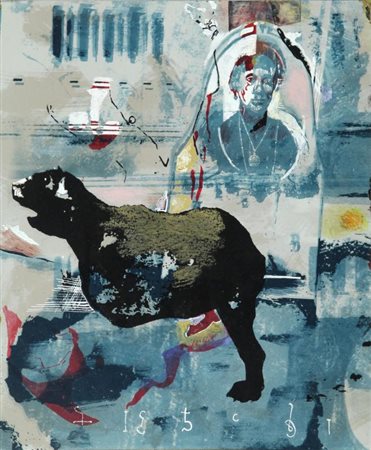 GIANNETTO FIESCHI (Zogno (BG) 1921) Scelus Amoris 1978 tecnica mista su...