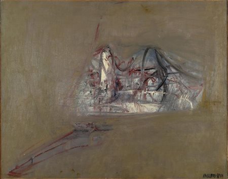 TINO VAGLIERI (1929-2000) Senza titolo 1958-59 olio su tela cm 73x90 firmato...