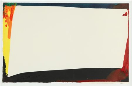 SAM FRANCIS (1923-1994) Senza titolo 1966 acrilico su carta cm 24x40 firmato...