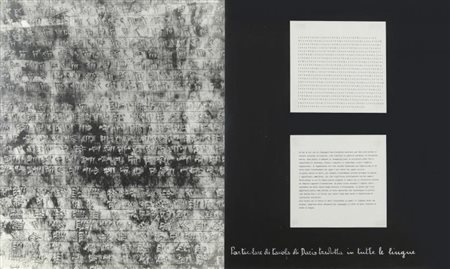 VINCENZO AGNETTI (1926-1981) Frammenti di tavola di Dario tradotto in tutte...