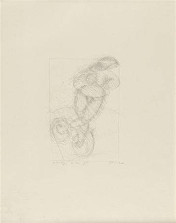 RICHARD PRINCE (1949) Away yuo go matita sfumata cm 37x29,4 firmato e...