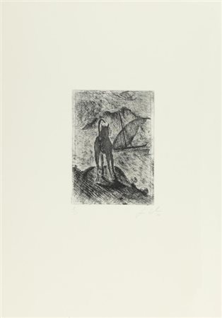 SANDRO CHIA (Firenze 1946) Faccia fresca cane caldo 1979 incisione esemplare...