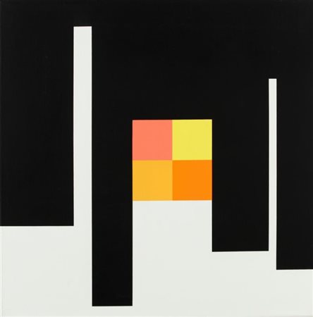 BRUNO MUNARI (Milano 1907 - 1998) Negativo positivo 1994 acrilico su tela cm...