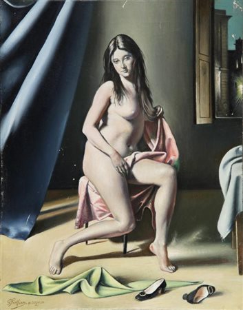 GREGORIO SCILTIAN (1900-1985) Senza titolo olio su tela cm 45x35 firmato in...