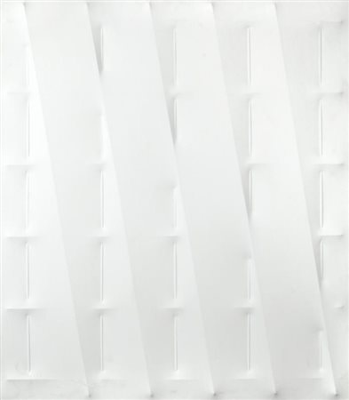 AGOSTINO BONALUMI (Vimercate (MI) 1935) Bianco 2007 acrilico su tela...