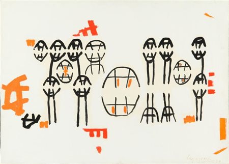 GIUSEPPE CAPOGROSSI (1900-1972) Superficie 520 1960 olio su tela cm 40x56...