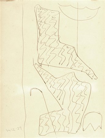 Man Ray (Philadelphia 1890 - Parigi 1976) SENZA TITOLO china su carta, cm...