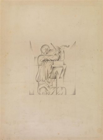 Massimo Campigli (Berlino 1895 - Saint Tropez 1971) VIOLINISTA grafite su...