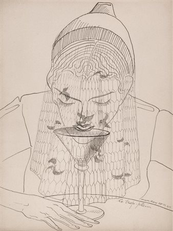 Man Ray (Philadelphia 1890 - Parigi 1976) LE TROP PLEIN china su cartoncino,...