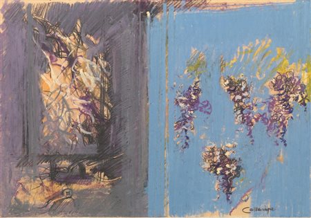 Giancarlo Cazzaniga (Monza 1930) FINESTRA DELLO STUDIO pastello su carta, cm...