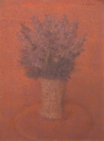 Antonio Bueno (Berlino 1918 - Fiesole 1984) VASO DI FIORI pastello e tempera...