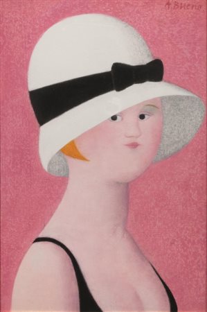 Antonio Bueno (Berlino 1918 - Fiesole 1984) 1920 olio su masonite, cm 30x20...