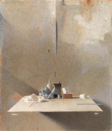 Gianfranco Ferroni (Livorno 1927 - 2001) NATURA MORTA CON CARTOCCIO AZZURRO...