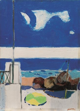 Enrico Paulucci (Genova 1901 - Torino 1999) SESTRI LEVANTE olio su tela, cm...