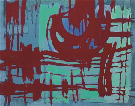 Antonio Corpora (Tunisi 1909 - Roma 2004) IL MARE CINESE olio e smalto su...