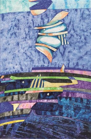 Gianni Dova (Roma 1925 - Milano 1991) STRATI GEOLOGICI tempera su carta, cm...