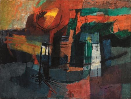 Afro Basaldella (Udine 1912 - Zurigo 1976) PAESAGGIO tecnica mista su tela,...