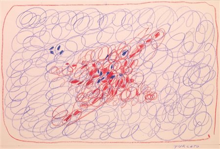 Giulio Turcato (Mantova 1912 - Roma 1995) COMPOSIZIONE pastello su carta, cm...