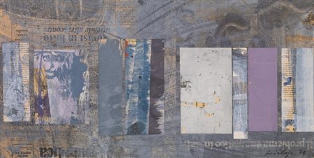 Toti Scialoja (Roma 1914 - 1998) SENZA TITOLO vinilico e papier collè su...