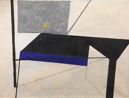 Gianfranco Pardi (Milano 1933) SENZA TITOLO olio e collage su carta applicata...