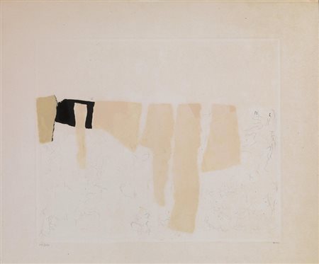 Alberto Burri (Città di Castello 1915 - Nizza 1995) MUFFA carta Fabriano...