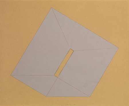 Gianni Colombo (Milano 1937 - Melzo 1993) COMPOSIZIONE GEOMETRICA pennafeltro...