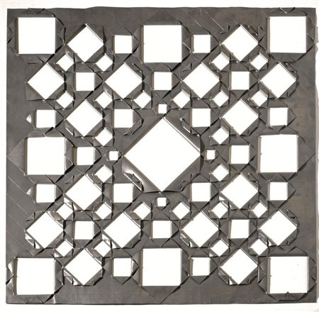 Remo Salvadori (Cerreto Guidi 1947) NEL MOMENTO piombo, cm 100x100x1 eseguito...