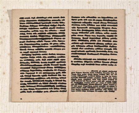 Emilio Isgrò (Barcellona Pozzo di Gotto 1937) LIBRO CANCELLATO inchiostro su...