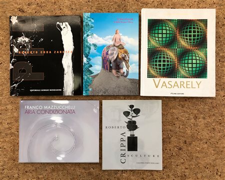 ARTE ITALIANA DEL DOPOGUERRA (CRIPPA, VASARELY, ONTANI, MAZZUCCHELLI, CODA ZABETTA) - Lotto unico di 5 cataloghi