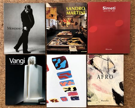 ARTE ITALIANA DEL DOPOGUERRA (AFRO, SIMETI, MONDINO, ACCARDI, VANGI, MARTINI) - Lotto unico di 6 cataloghi