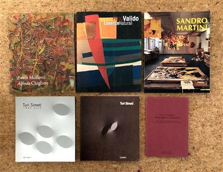 ARTE DEL DOPOGUERRA (TURCATO, SIMETI, MORLOTTI - CHIGHINE, MARTINI, VALIDO) - Lotto unico di 6 cataloghi