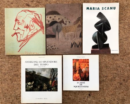 ARTE FIGURATIVA (ANNIGONI, MUSIC, MACCARI, SQUILLANTINI, SCANU) - Lotto unico di 5 cataloghi