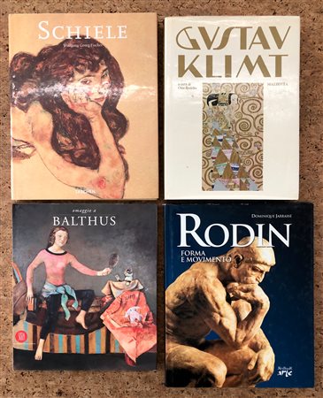 ARTISTI INTERNAZIONALI (RODIN, BALTHUS, SCHIELE, KLIMT) - Lotto unico di 4 cataloghi: