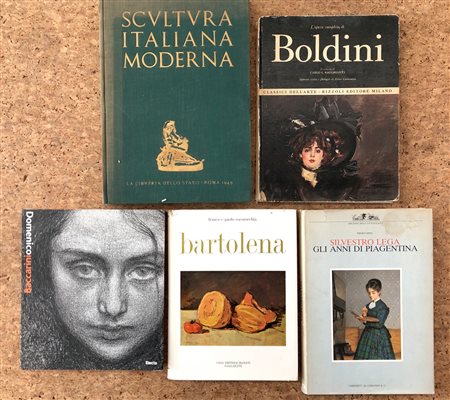 PITTURA E SCULTURA ITALIANA DEL TARDO '800 - Lotto unico di 5 cataloghi