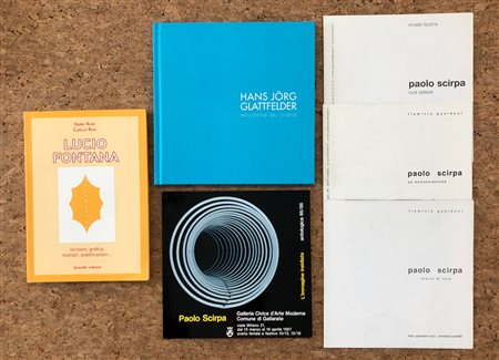 ARTE DEL DOPOGUERRA (SCIRPA, FONTANA, GLATTFELDER) - Lotto unico di 3 cataloghi 3 pieghevoli illustrati