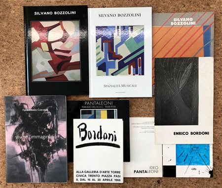 ARTE ITALIANA DEL DOPOGUERRA (BOZZOLINI, CHEVRIER, PANTALEONI, BORDONI) - Lotto unico di 6 cataloghi e 3 pieghevoli illustrati